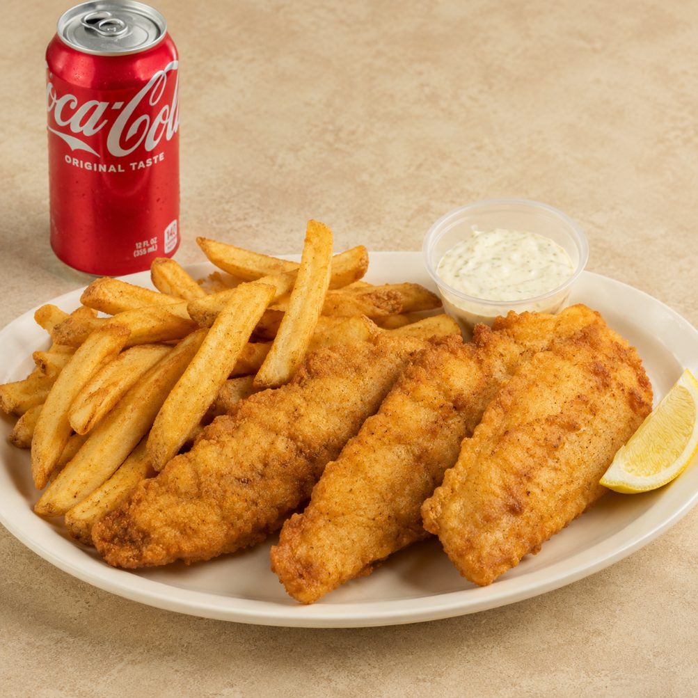 4 piece fish and chips combo from Montclair Deli and Grill