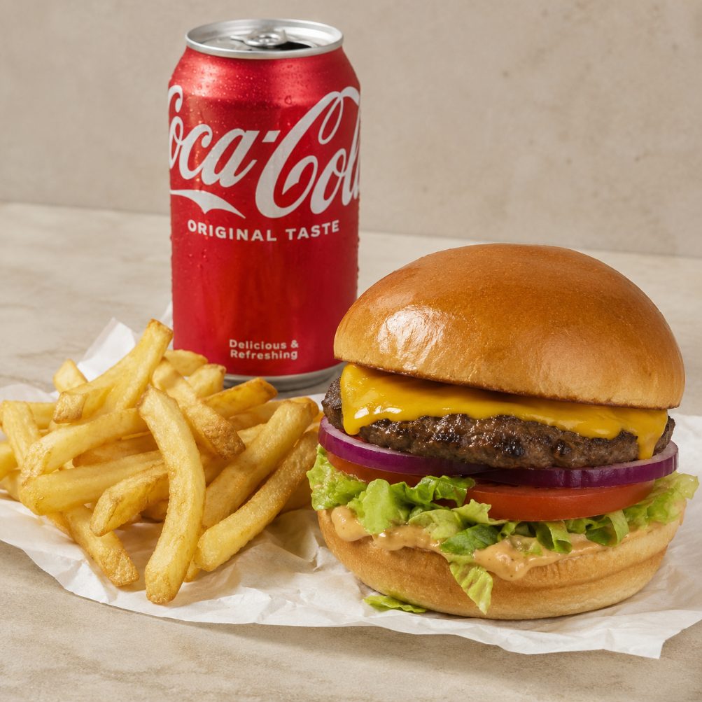 Cheese Burger combo from Montclair Deli and Grill