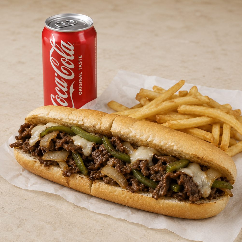 Philly Cheese Steak combo from Montclair Deli and Grill